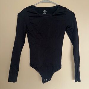 Black Long Sleeve Shapewear Bodysuit